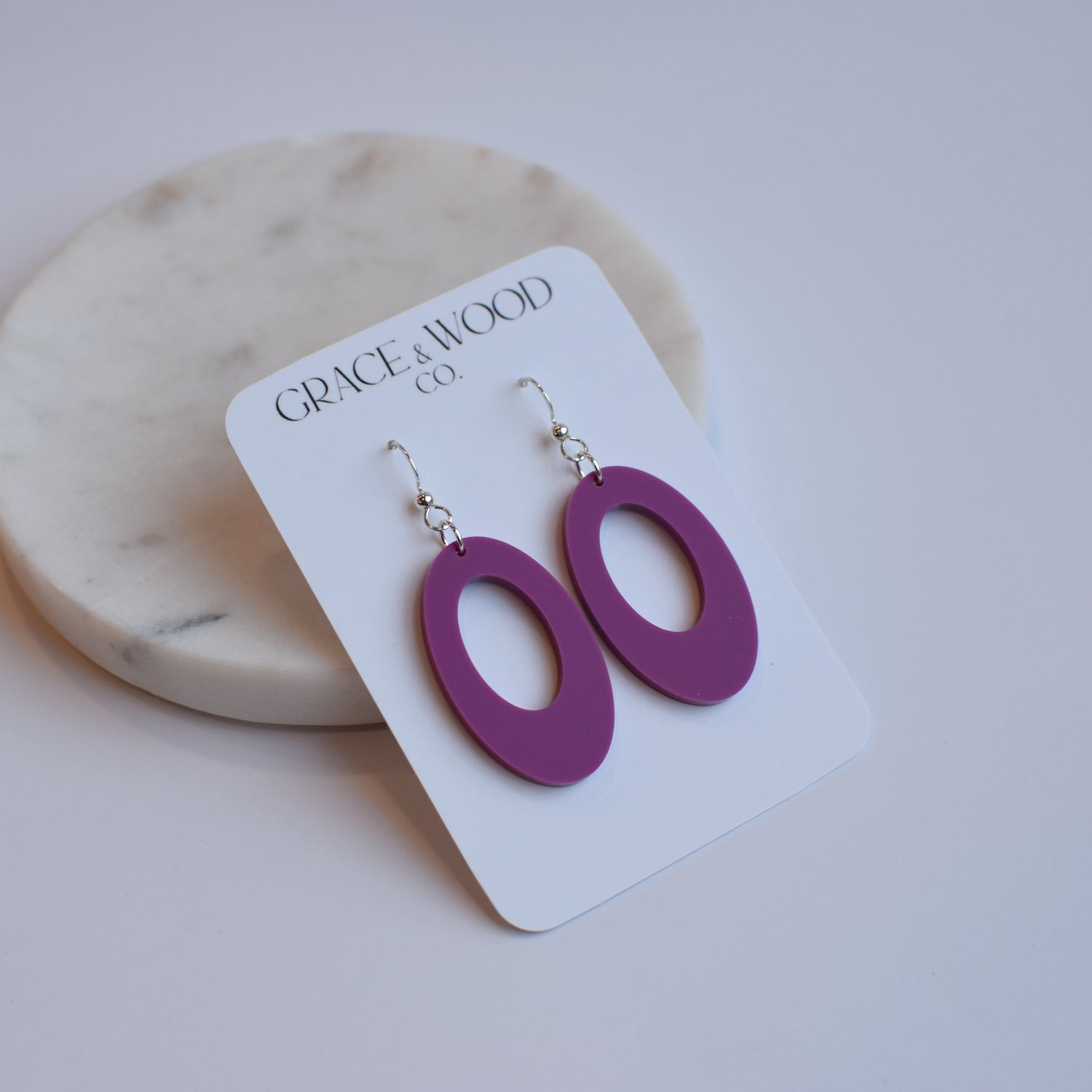 Standard Acrylic Open Oval- Multiple Color Options